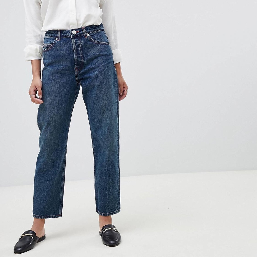 Recycled straight leg jeans